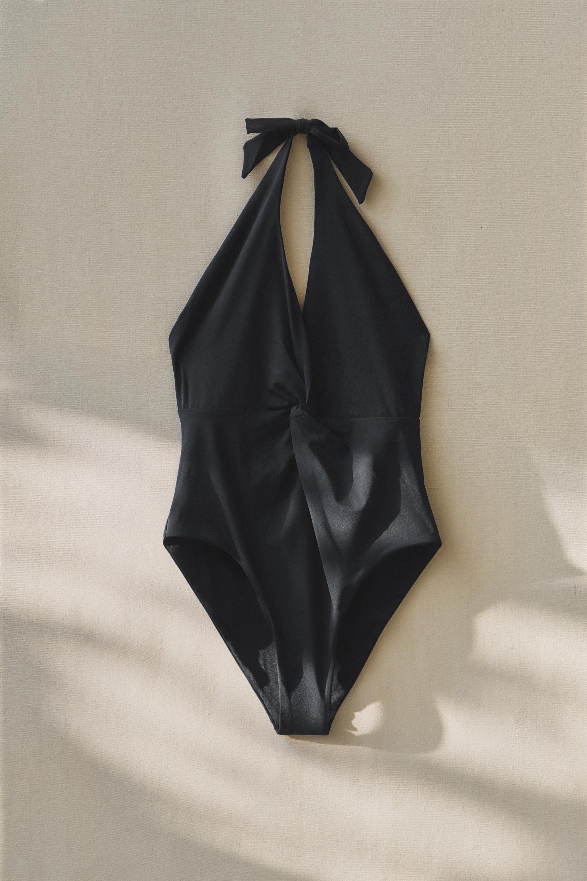 HALTER NECK TIE BEACH SWIMSUIT